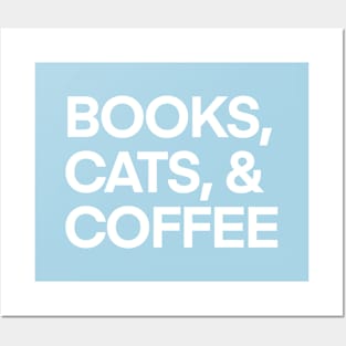 Books, Cats, and Coffee Posters and Art